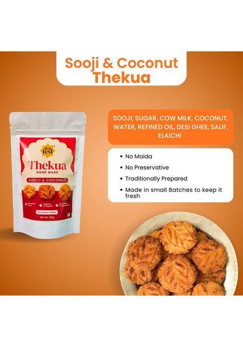 Desi Tesi Traditional Thekua 3-Flavour Pack | Homemade Bihari Sweet Snack Cookies Biscuit (3 X 120 G)