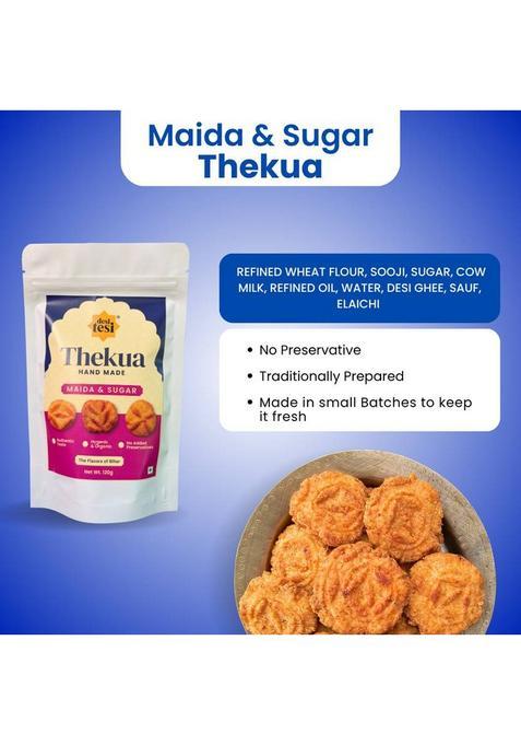 Desi Tesi Traditional Thekua 3-Flavour Pack | Homemade Bihari Sweet Snack Cookies Biscuit (3 X 120 G)