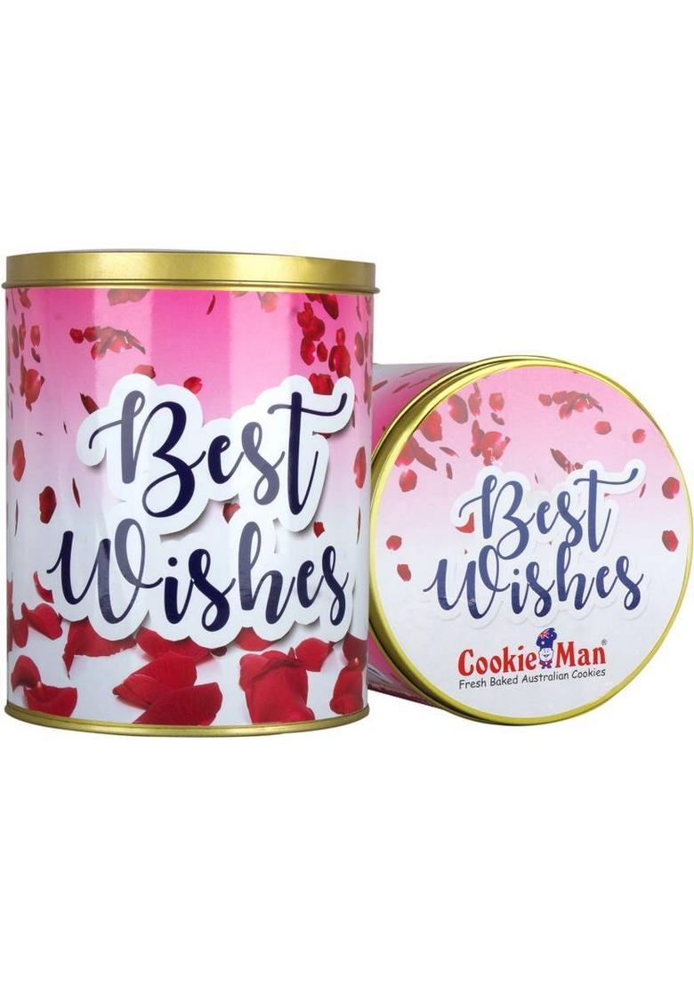 Cookieman Best Wishes Assorted Cookies Gift Pack Box | In Tin Biscuit (600 G)