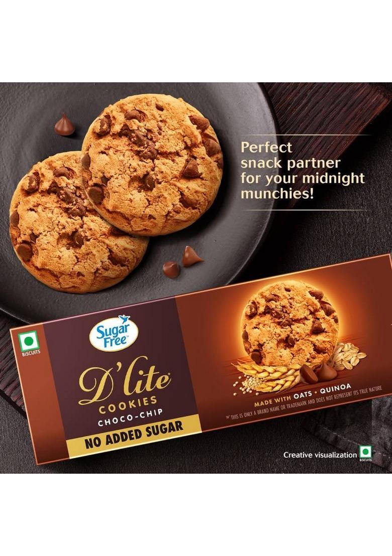 Sugar Free D Lite Choco Chip Cookies Biscuit (75 G)