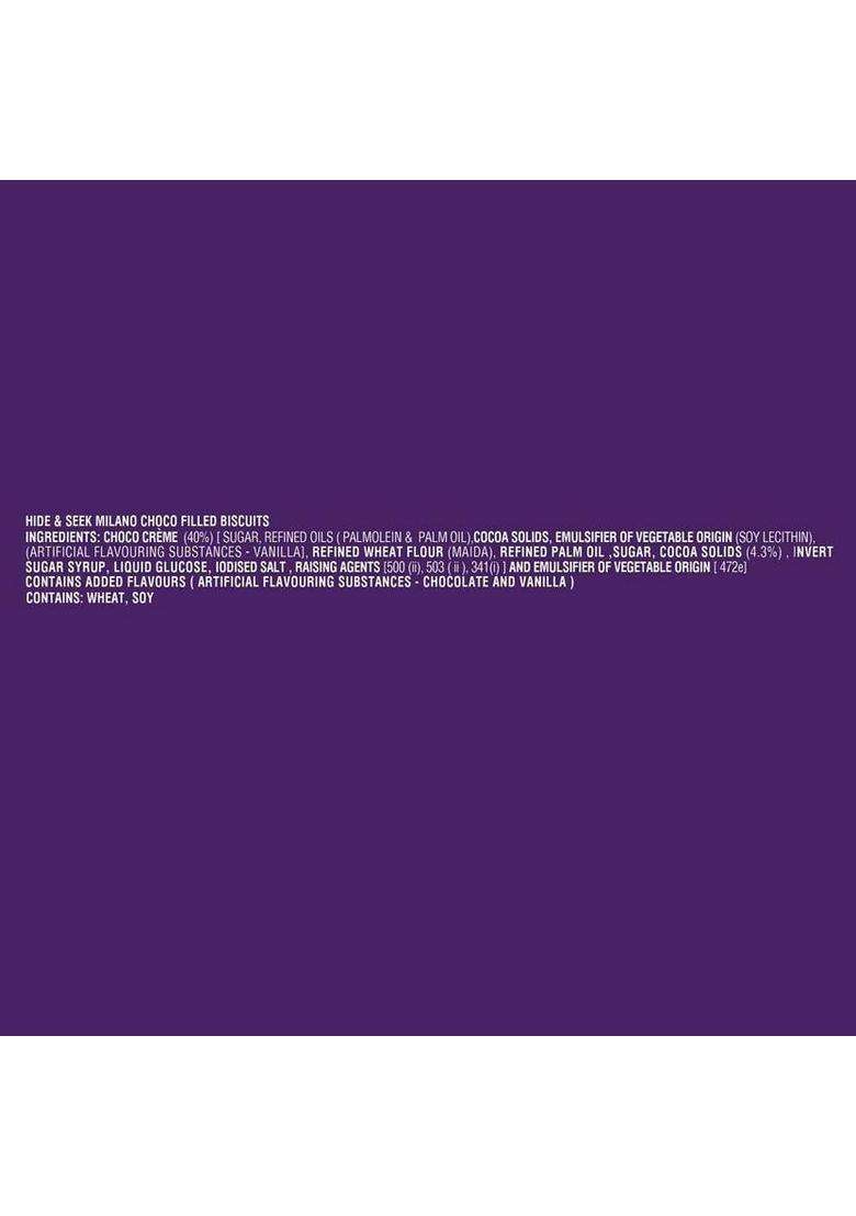 Parle Milano Hide & Seek Choco Filled Cookies Biscuit (250 G) - Indya