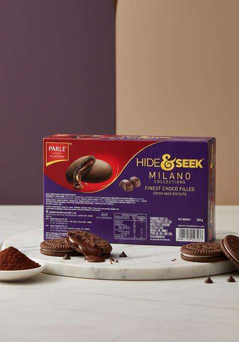 Parle Milano Hide & Seek Choco Filled Cookies Biscuit (250 G)