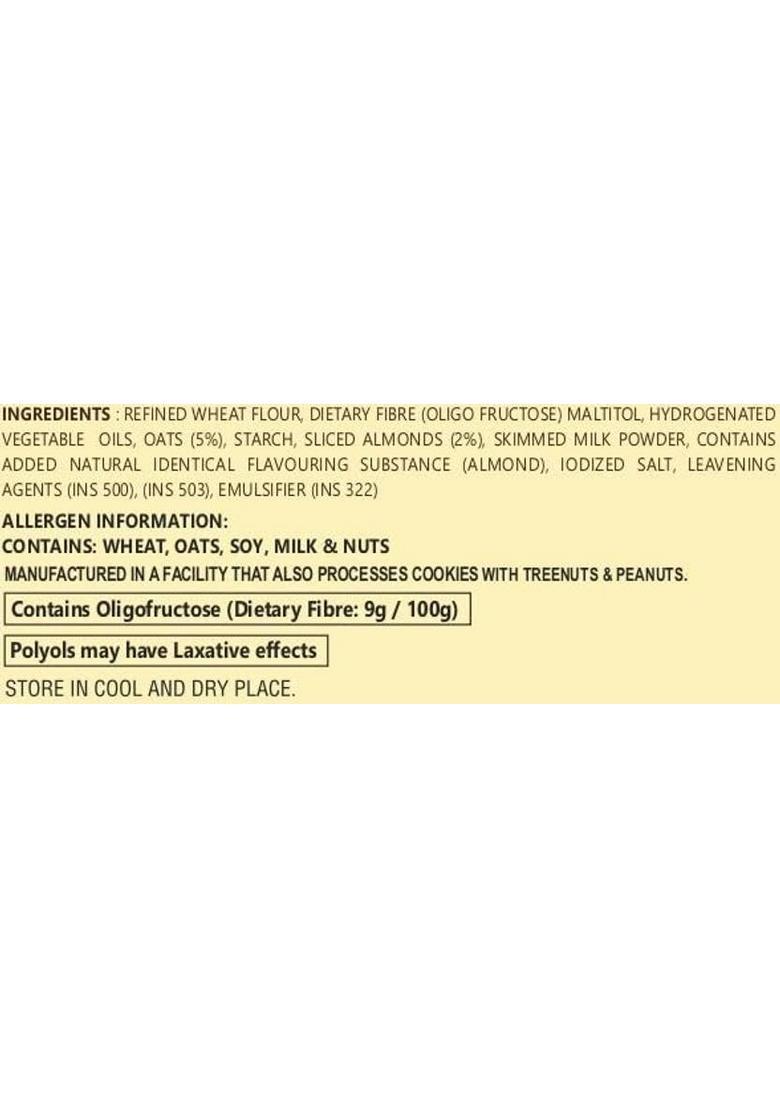 De Best Sugar Free Oats & Almonds Cookies, Premium Handmade, Tasty Crunchy, Eggless Cookies Biscuit (2 X 200 G)