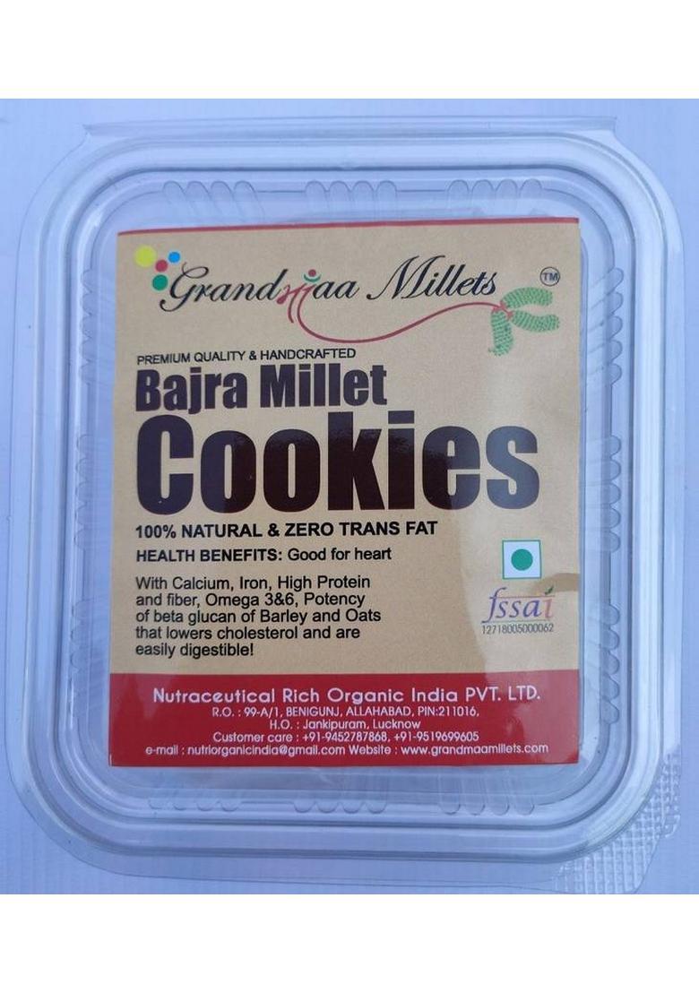Grandmaa Millets Bajra-Butter-Zero-Transfat Cookies, High Fiber Delicious Cookies Biscuit (200 G)