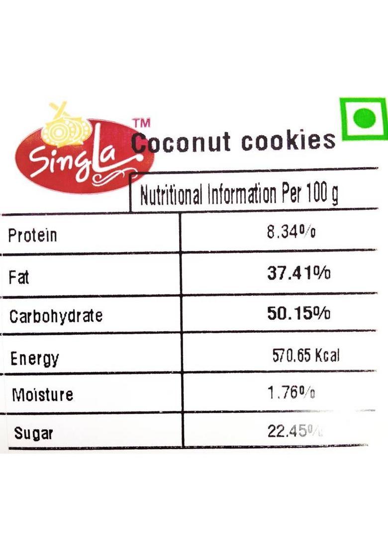 Singla Best Quality Butter Coconut Cookies Biscuits 350Gm Biscuit (350 G)