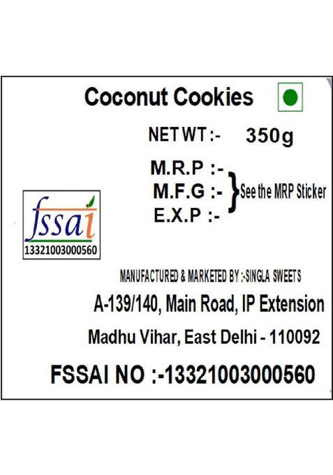Singla Best Quality Butter Coconut Cookies Biscuits 350Gm Biscuit (350 G)