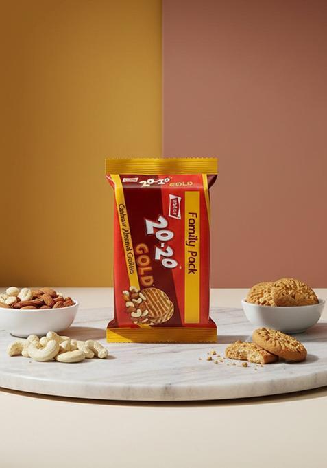 Parle 20-20 Cashew Almond Cookies Biscuit (600 G)