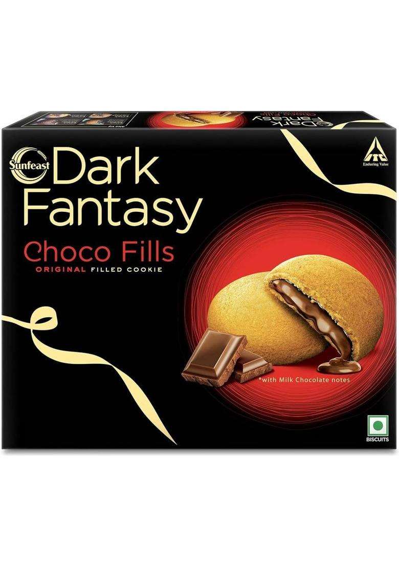 Sunfeast Dark Fantasy Chocofills Original Filled Cookies With Choco Cr Me Biscuit (562.5 G) - Indya