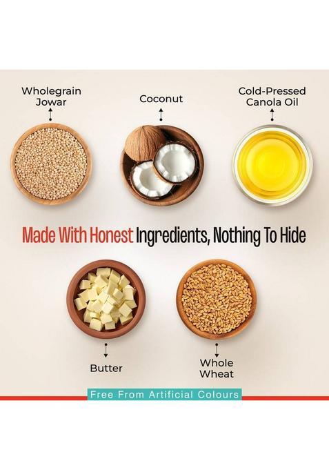 Zerobeli Sugar Free Jowar Atta Cookies | No Maida And Palm Oil Diabetic Friendly Bakery Biscuit (325 G)