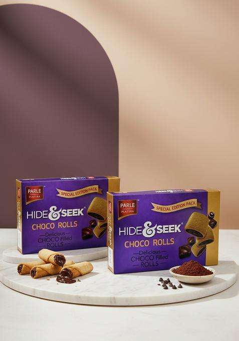 Parle Hide & Seek Choco Filled Rolls | Pack Of 2 Cream Biscuit (2 X 250 G)