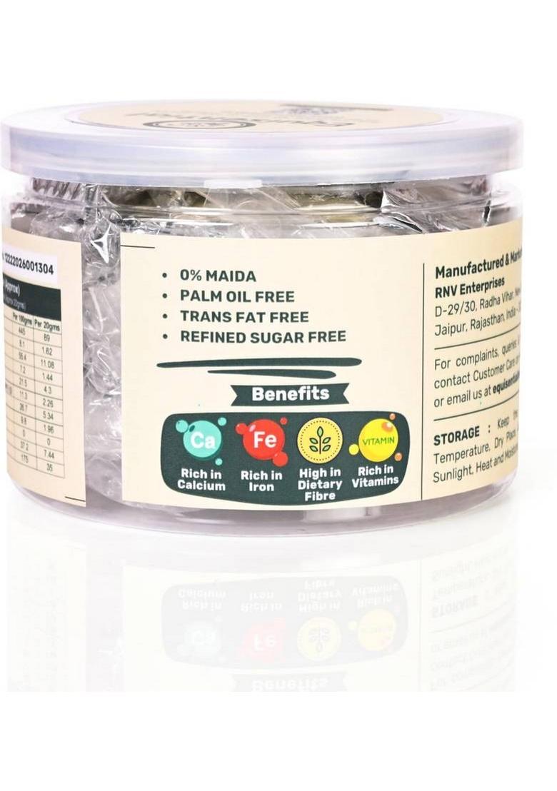 Equisential Baked Bites Oats & Seeds Cookies | Jaggery No Maida, Sugar, Palm Oil 125G Biscuit (125 G)