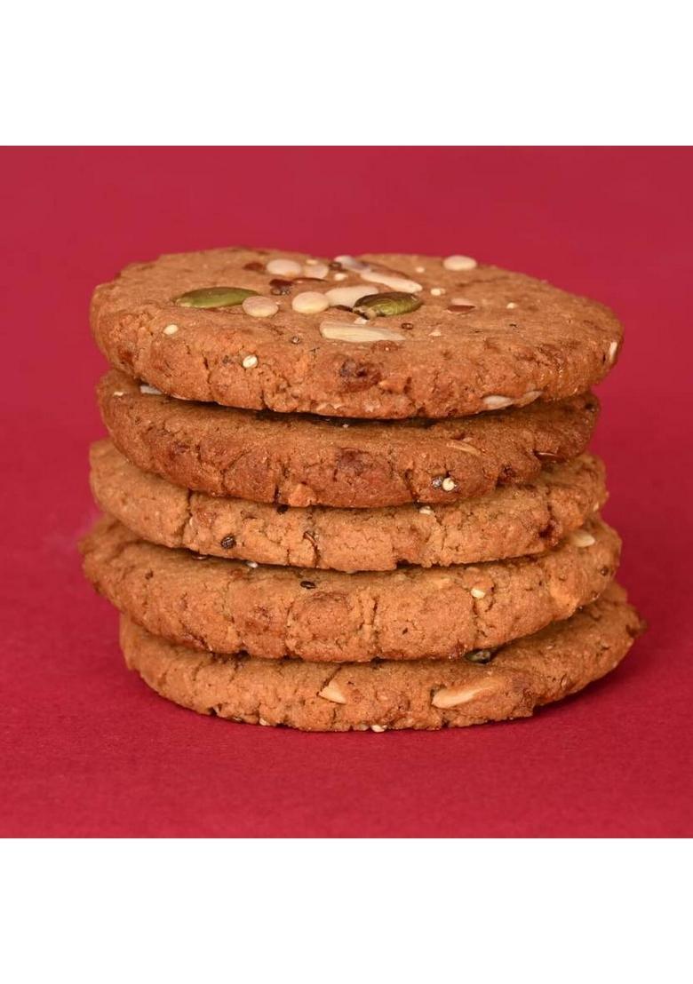 Equisential Baked Bites Oats & Seeds Cookies | Jaggery No Maida, Sugar, Palm Oil 125G Biscuit (125 G)