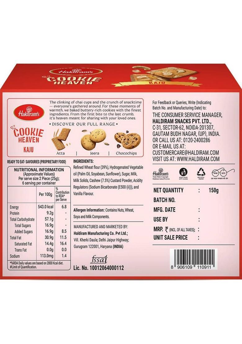Haldiram'S Jeera Cookies 150Gm, Kaju 150Gm , Fruit N Nut 200 Gm Biscuit (500 G)