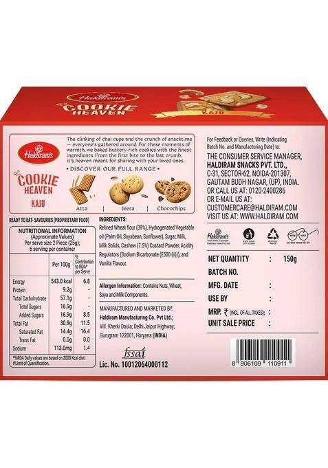 Haldiram'S Jeera Cookies 150Gm, Kaju 150Gm , Fruit N Nut 200 Gm Biscuit (500 G)