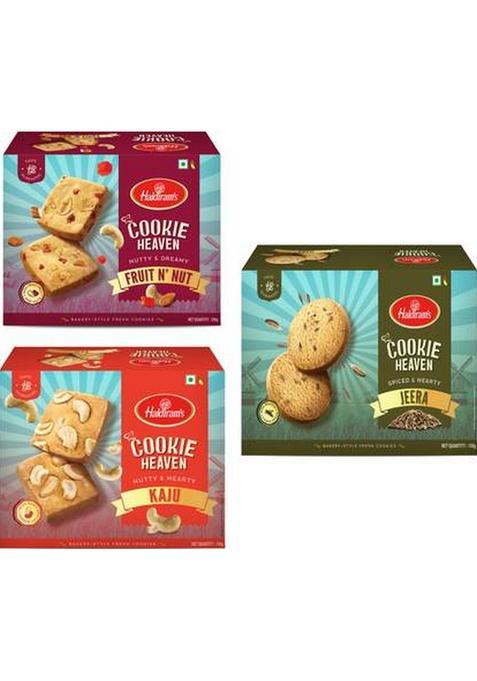 Haldiram'S Jeera Cookies 150Gm, Kaju 150Gm , Fruit N Nut 200 Gm Biscuit (500 G)