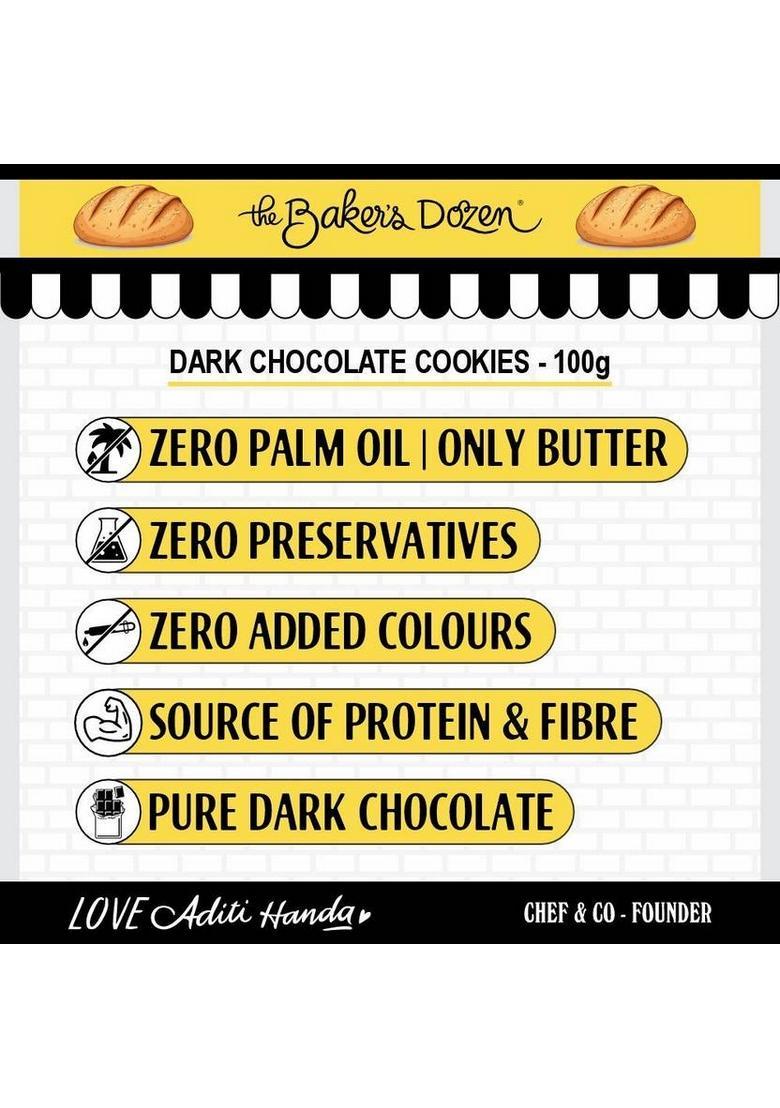 The Baker'S Dozen Dark Chocolate Cookies | 31% No Palm Oil Biscuit (100 G)