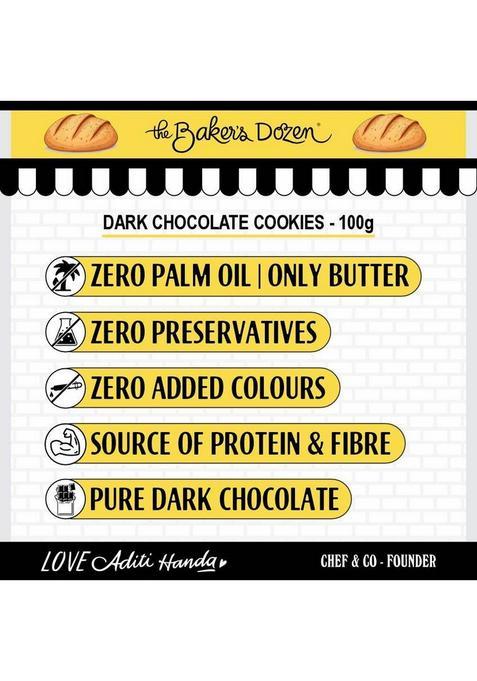 The Baker'S Dozen Dark Chocolate Cookies | 31% No Palm Oil Biscuit (100 G)