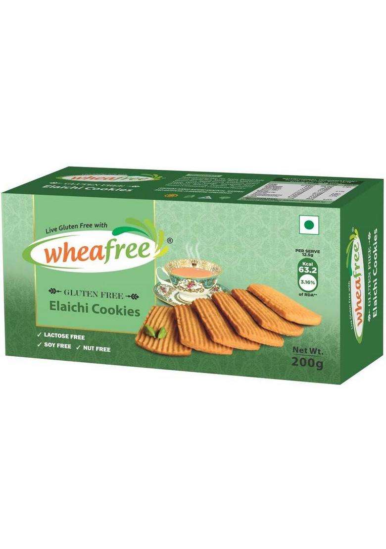 Wheafree Gluten Free Elaichi Cookies, Jeera Cookies & Ajwain Combo | Lactose Biscuit (3 X 200 G) - Indya