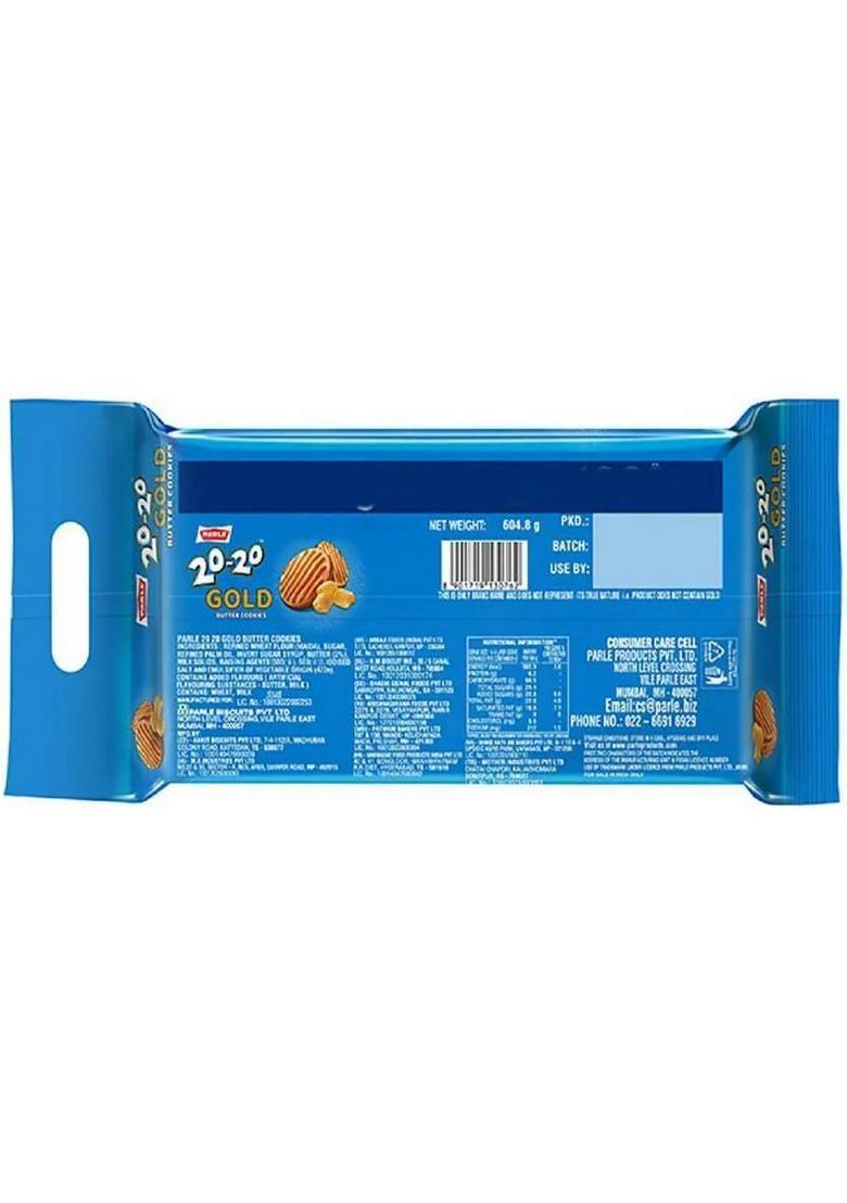 Parle 20-20 Gold Butter Cookies Biscuit (600 G)