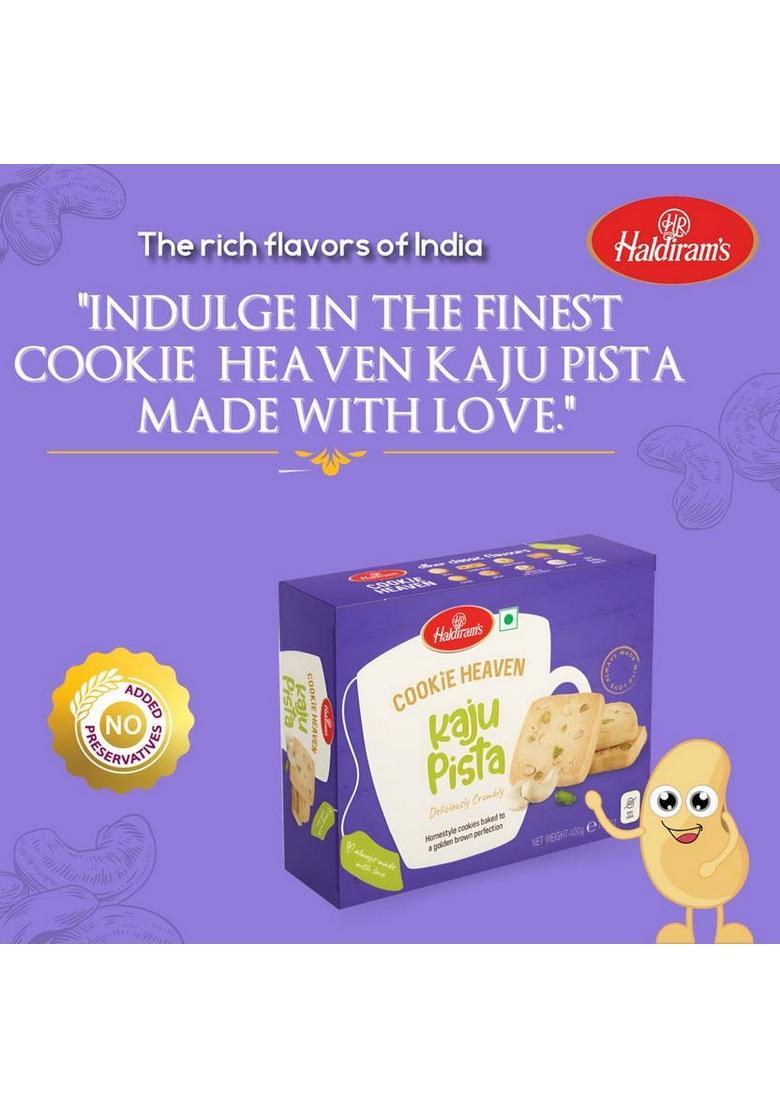 Haldiram'S Kaju Pista Cookie 200G X 2 | Tea Time Snacks Cashew Healthy Cookies Biscuit (2 100 G)