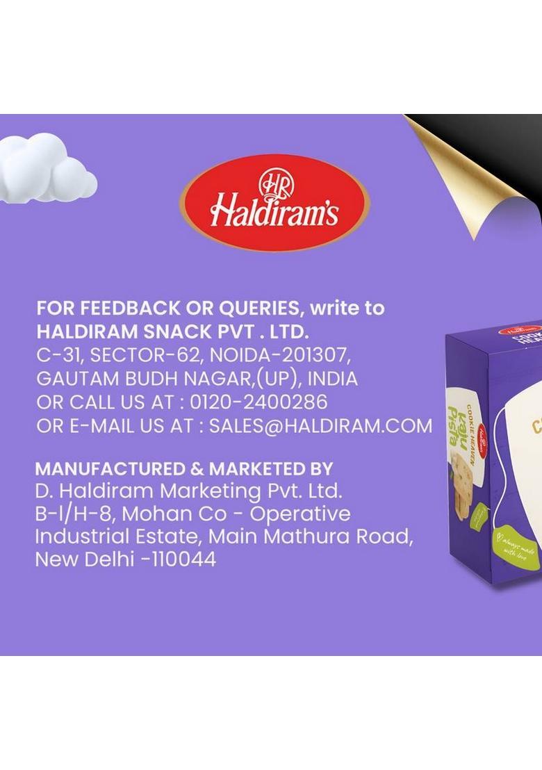 Haldiram'S Kaju Pista Cookie 200G X 2 | Tea Time Snacks Cashew Healthy Cookies Biscuit (2 100 G)