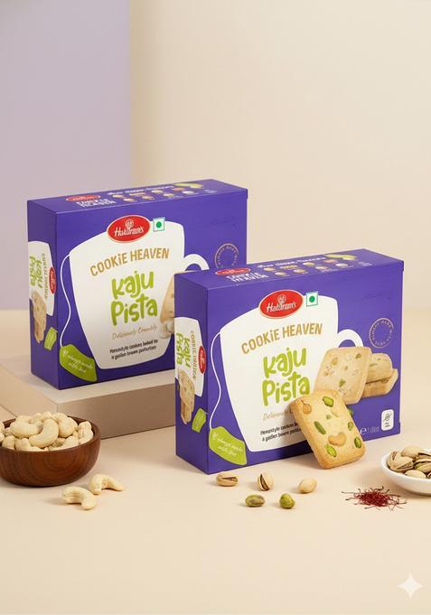 Haldiram'S Kaju Pista Cookie 200G X 2 | Tea Time Snacks Cashew Healthy Cookies Biscuit (2 100 G)