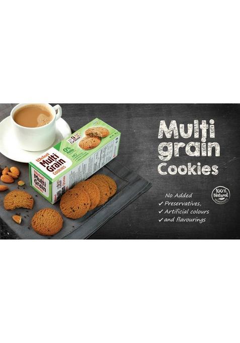 Weleet Natural Digestive Cookies Diabetic Friendly | Home, Office Snack (Multi Grain Cookies) Biscuit (4 X 90 G)