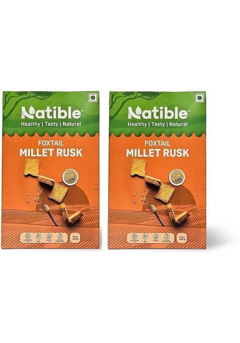 Natible Millet Rusk, Healthy Diet Toast | No Maida And Sugar Preservatives Rusk Flavored Milk (2 X 220 G)