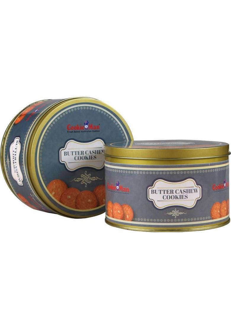 Cookieman Butter Cashew Cookies | Gift Pack In Tin Box Biscuit (300 G)