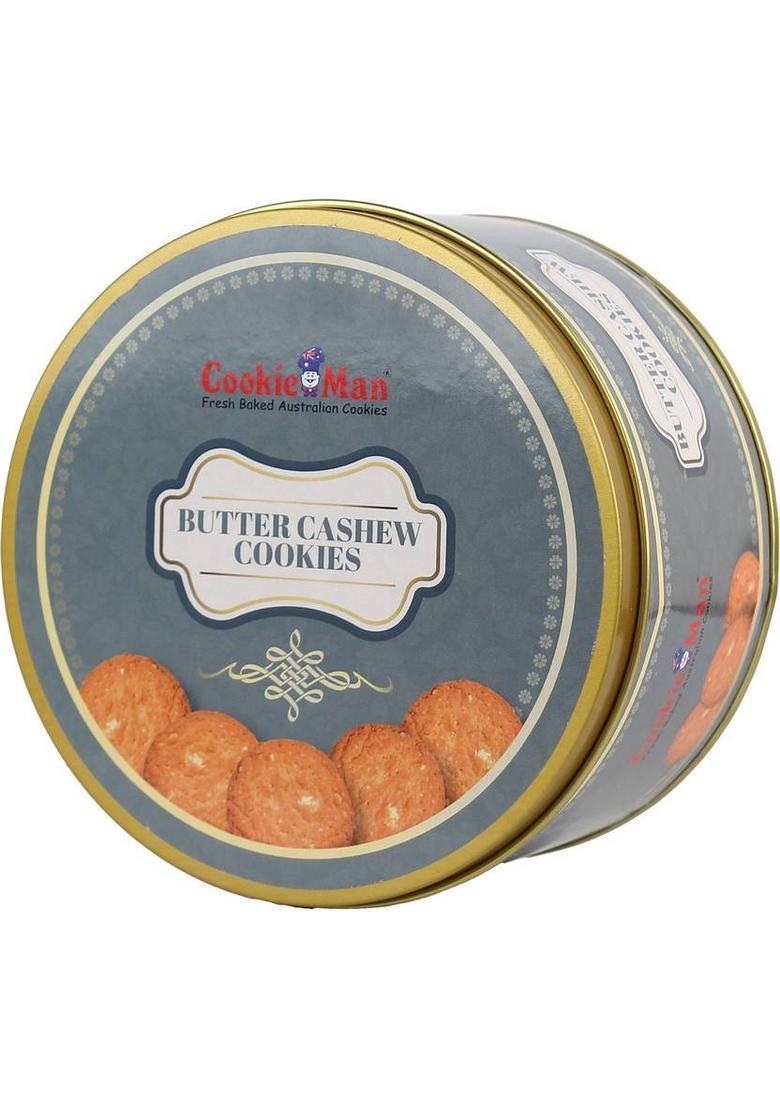 Cookieman Butter Cashew Cookies | Gift Pack In Tin Box Biscuit (300 G)