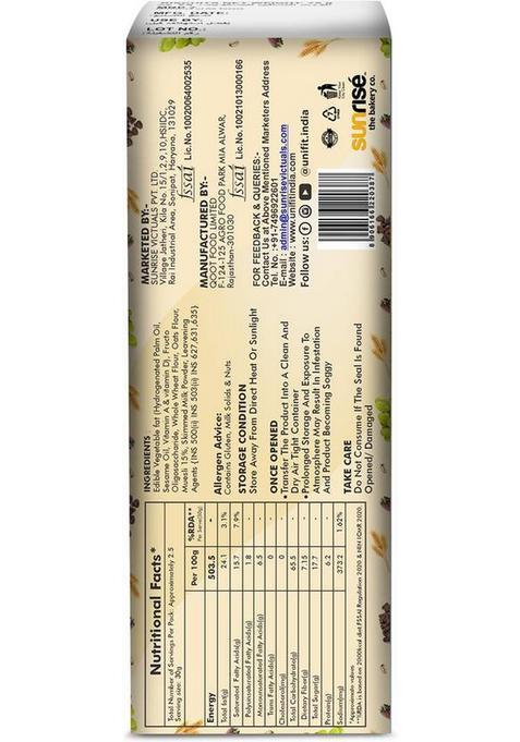 Unifit Muesli Cookies With Oats | Breakfast Cereal No Maida & Added Sugar Biscuit (4 X 75 G)