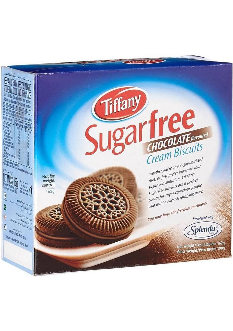 Tiffany Sugar Free Chocolate Flavoured Cream Biscuit Imported Made In Uae Sandwich (162 G)