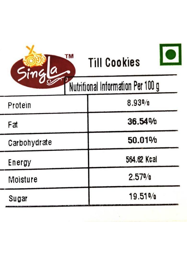 Singla Best Quality Til Cookies Biscuits 300G Biscuit (300 G)