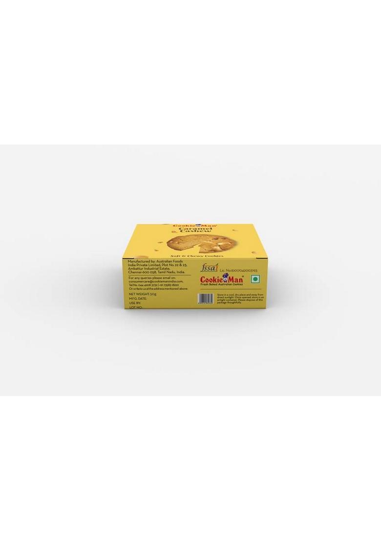 Cookieman Caramel Cashew Soft Dessert Cookie Cookies Biscuit (50 G)