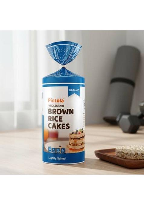Pintola Organic Wholegrain Brown Rice Cakes (All Natural, Lightly Salted) High Fiber Biscuit (130 G)