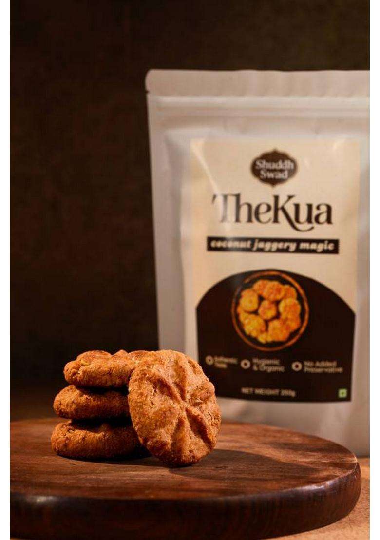 Shuddh Swad Jaggery Thekua 250G Authentic Bihari Sweet Snack | Crispy & Handmade Treat Cookies Biscuit (250 G) - Indya