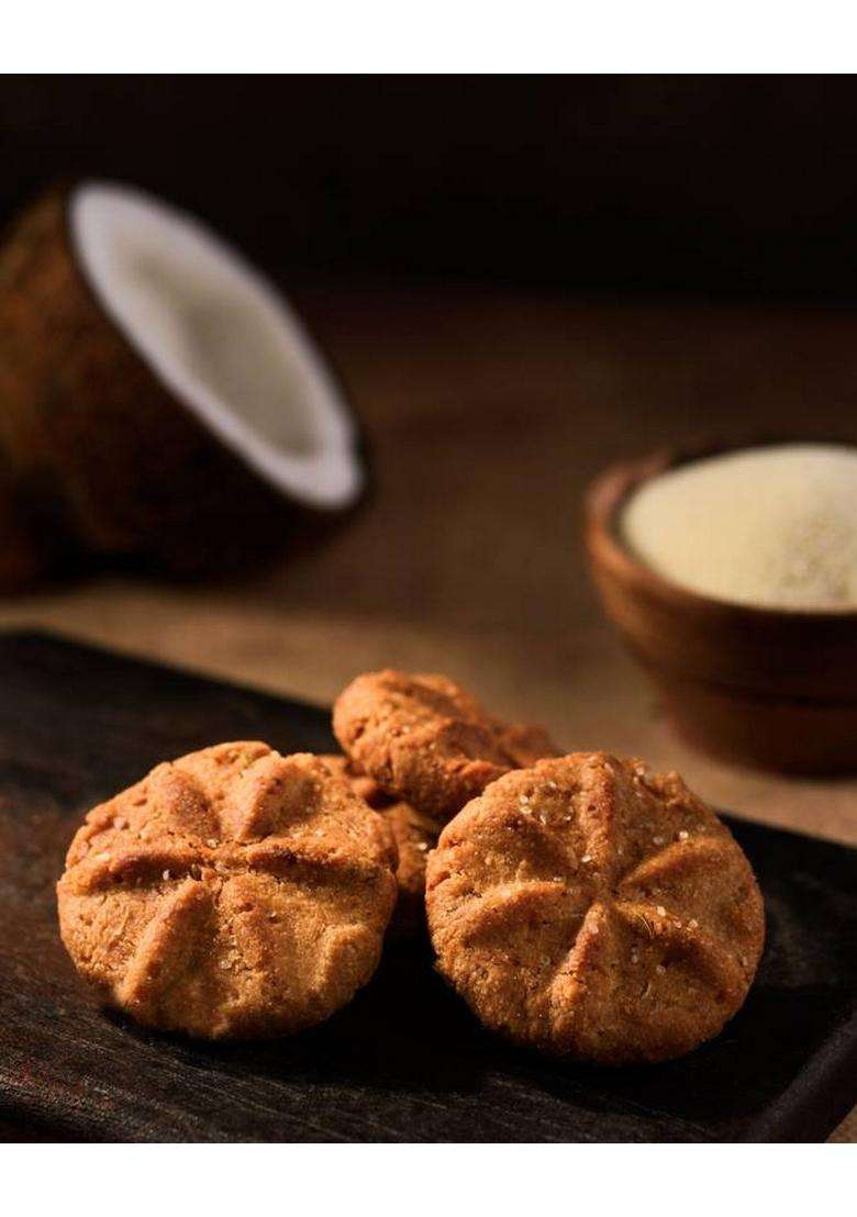 Shuddh Swad Jaggery Thekua 250G Authentic Bihari Sweet Snack | Crispy & Handmade Treat Cookies Biscuit (250 G) - Indya