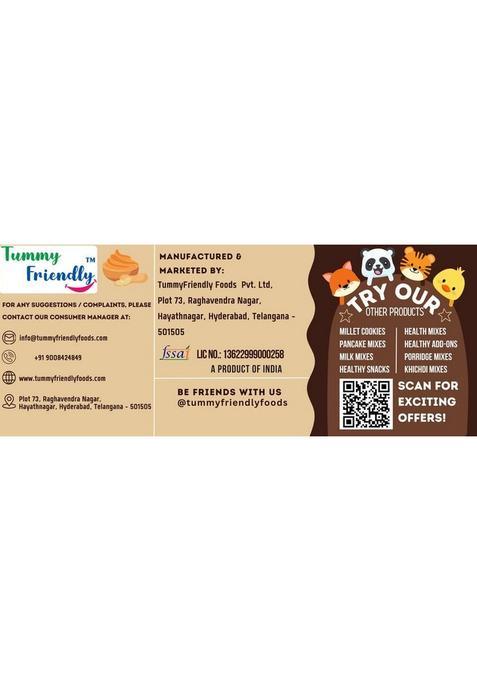 Tummyfriendly Foods Ragi Millet Cookies-Oatschoco, Peanut. Healthy Biscuits For Kids, Babie & Adults Cookies Biscuit (2 X 75 G)
