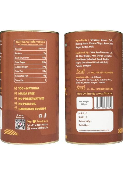 Fitur Besan Choco Chips Healthy, Crunchy, And Delicious Snack | Rich In Protein Fiber Cookies Biscuit (160 G)