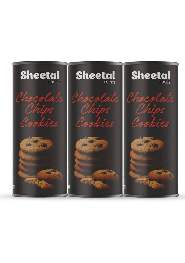Sheetal Chocolate Chips Cookies Combo 3 Biscuit (3 X 170 G)