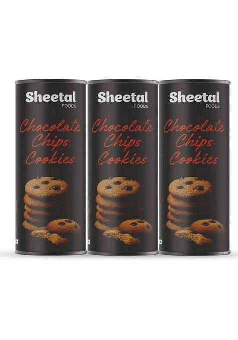Sheetal Chocolate Chips Cookies Combo 3 Biscuit (3 X 170 G)