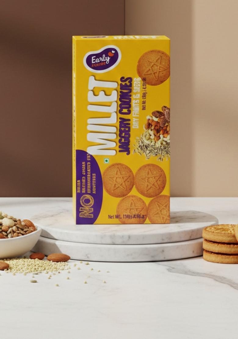 Early Foods Dry Fruits And Seeds Jaggery Cookies 150G (150 G) Biscuit