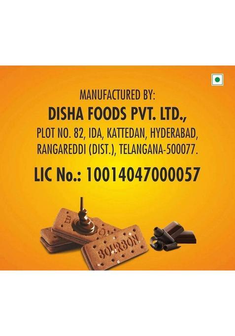 Bakemate Bourbon Chocolate Flavored Cream Filled Biscuits Family Pack (5 X 100G) Sandwich Biscuit (500 G)