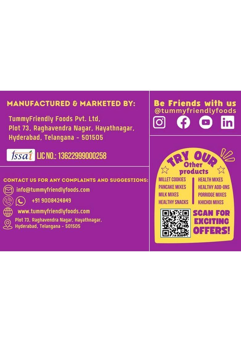 Tummyfriendly Foods Ragi Millet Cookies