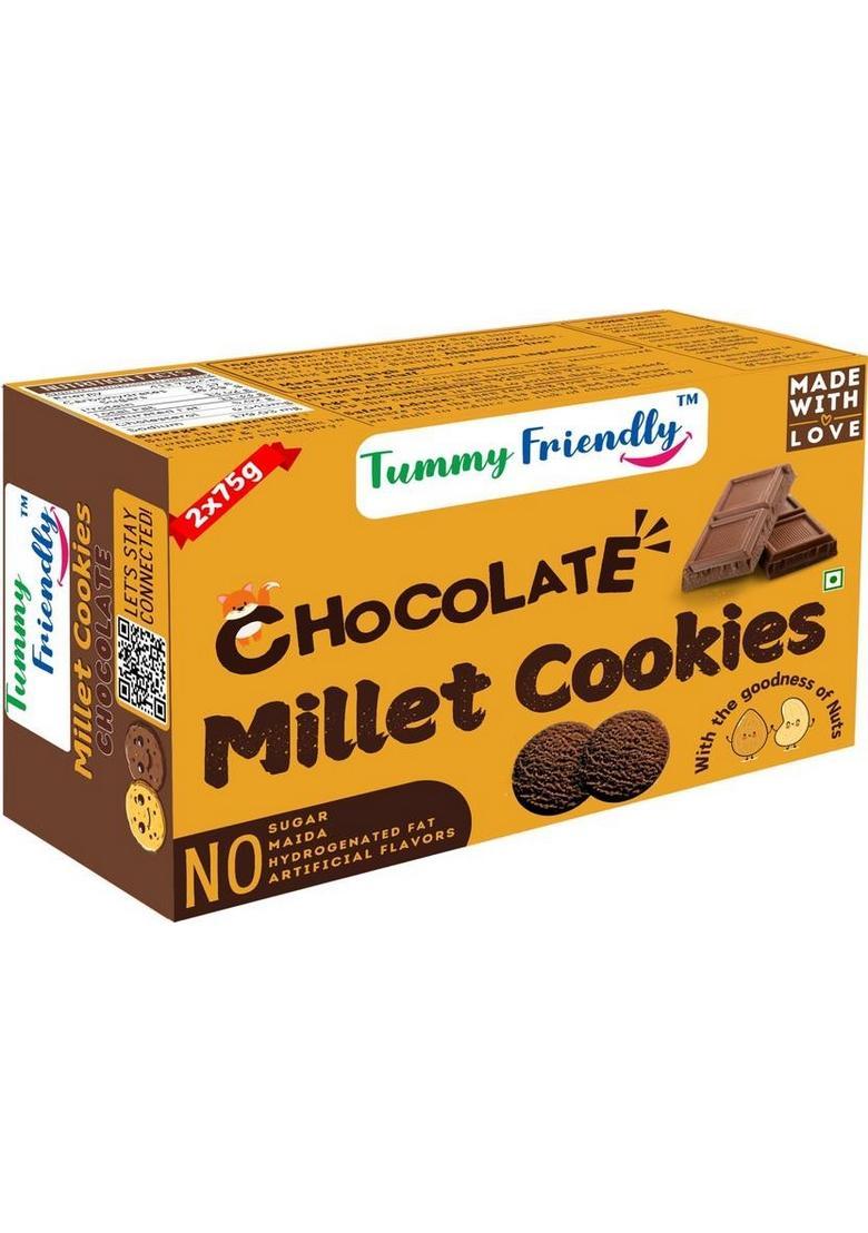Tummyfriendly Foods Ragi Millet Cookies-Chocolate . Healthy Biscuits For Kids, Babies & Adults Cookies Biscuit (2 X 75 G)