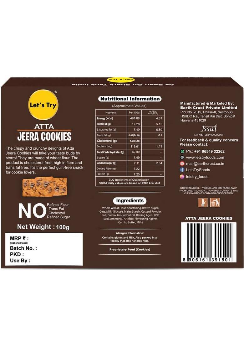 Let'S Try Atta Jeera Cookies Biscuit (100 G)