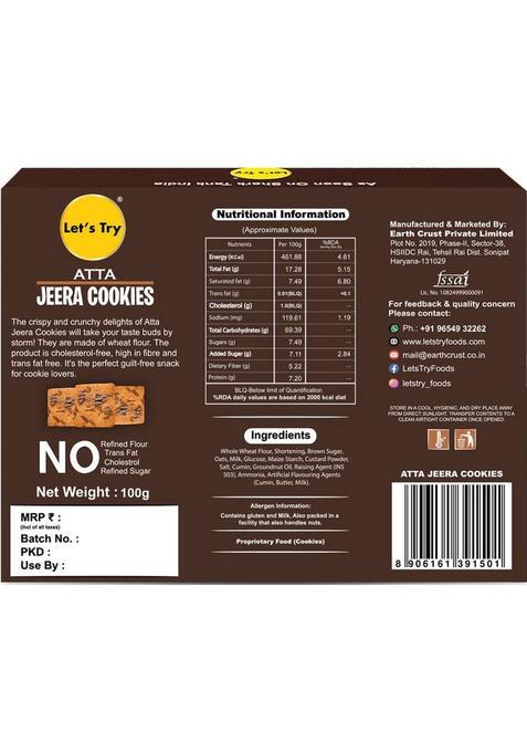 Let'S Try Atta Jeera Cookies Biscuit (100 G)