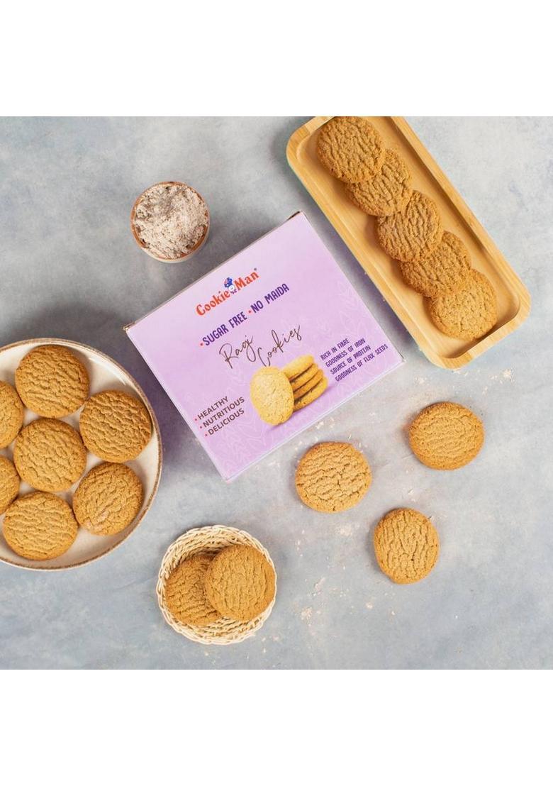 Cookieman Sugar Free Ragi Millet Cookies | Healthy No Maida Atta Biscuits Biscuit (250 G)