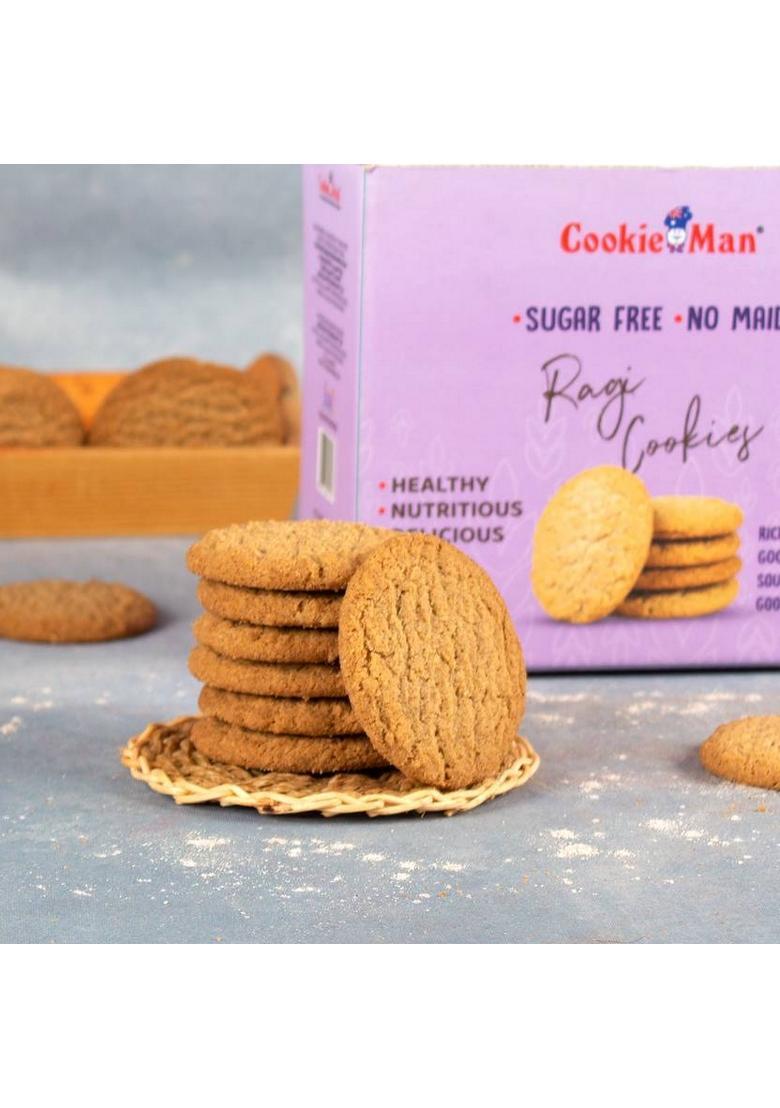 Cookieman Sugar Free Ragi Millet Cookies | Healthy No Maida Atta Biscuits Biscuit (250 G)