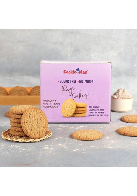 Cookieman Sugar Free Ragi Millet Cookies | Healthy No Maida Atta Biscuits Biscuit (250 G)